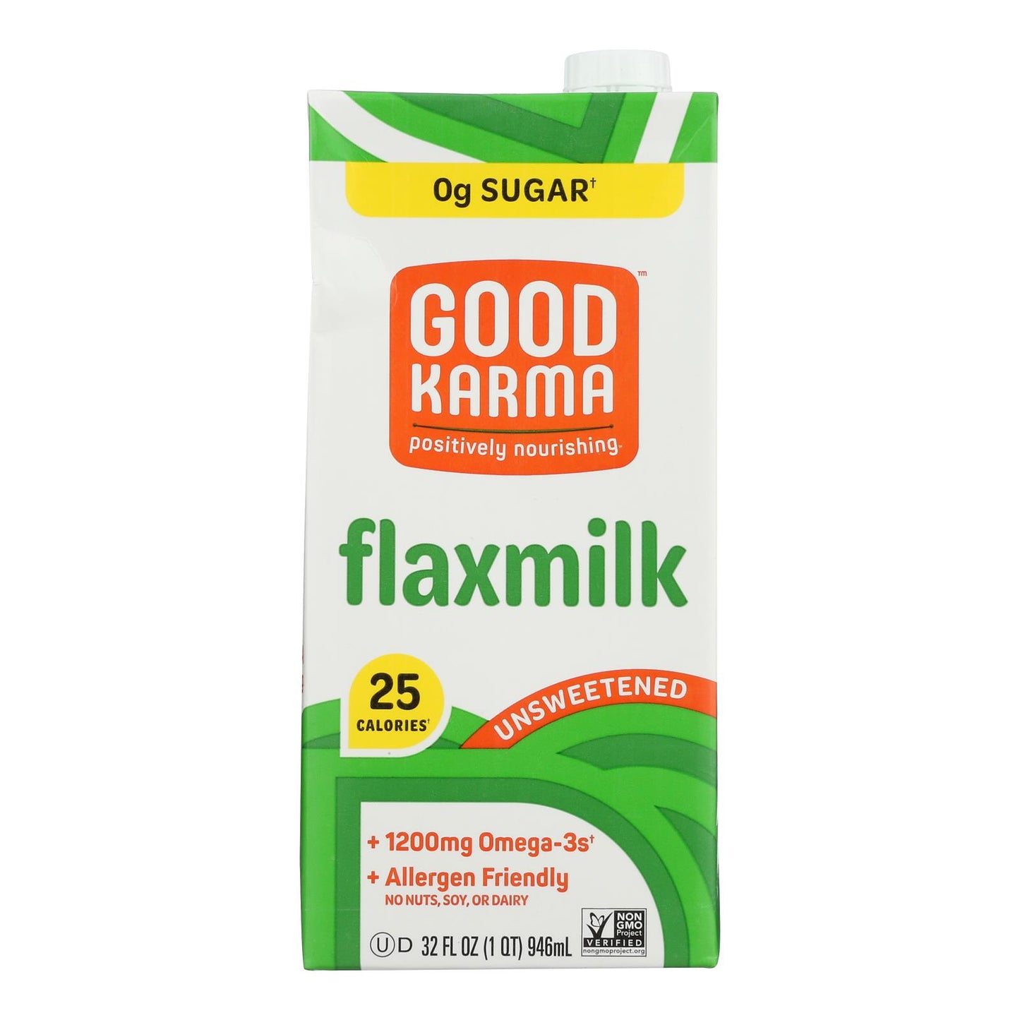 Good Karma - Flaxmilk Unsweetened - Case of 6-32 Fluid Ounce