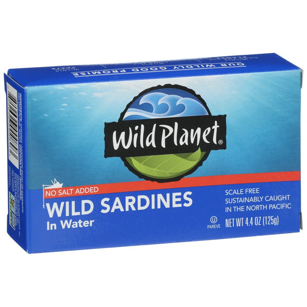 Wild Planet Sardines Wild Water Ns - 4 Ounce,  Case of 12