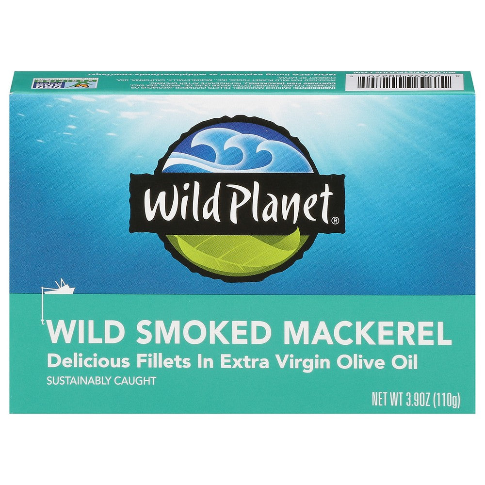 Wild Planet - Mackerel Wild Smoked - Case of 12-3.9 OZ