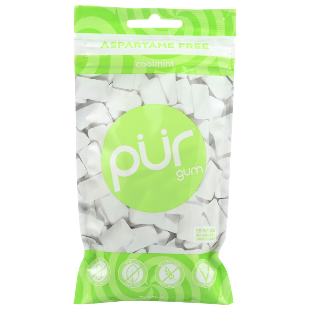 Pur® 137771, Pur Gum, Sugar-Free Cool Mint, 55 Pieces,  Case of 12