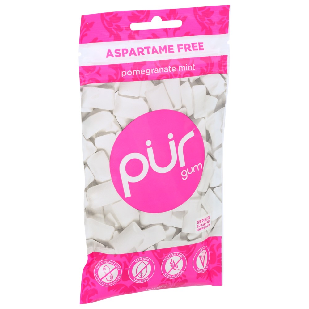 Pur® 157749, Pur Pomegranate Mint Gum, Pomegranate, 55 Pieces,  Case of 12