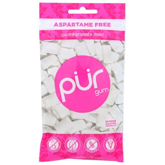 Pur® 157749, Pur Pomegranate Mint Gum, Pomegranate, 55 Pieces,  Case of 12