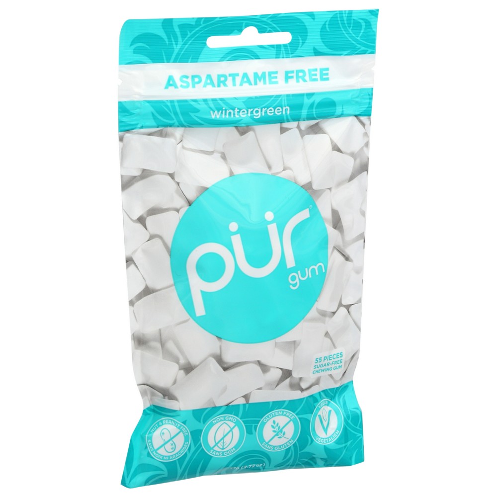 Pur® 127787, Pur Wintergreen Gum, Wintergreen, 55 Pieces,  Case of 12