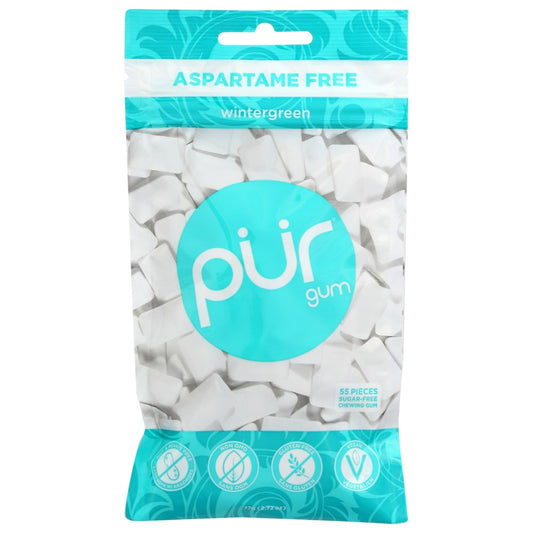 Pur® 127787, Pur Wintergreen Gum, Wintergreen, 55 Pieces,  Case of 12