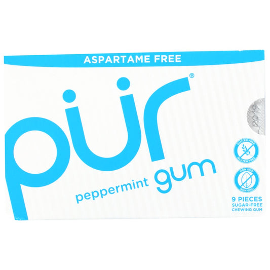 Pur® 148831, Pur Peppermint Gum, Peppermint, 9 Pieces,  Case of 12