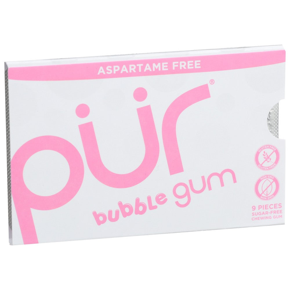 Pur® 188857, Pur Bubblegum Gum, Aspartame Free, 9 Pieces,  Case of 12