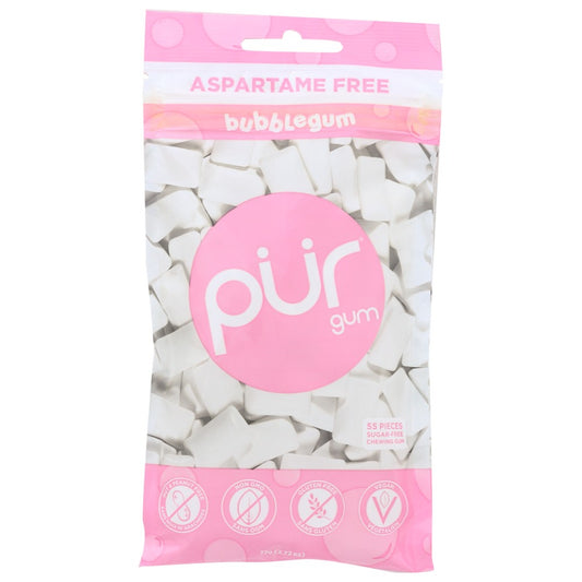 Pur® 187201, Pur Bubblegum Gum Aspartame Free, 55 Pieces,  Case of 12