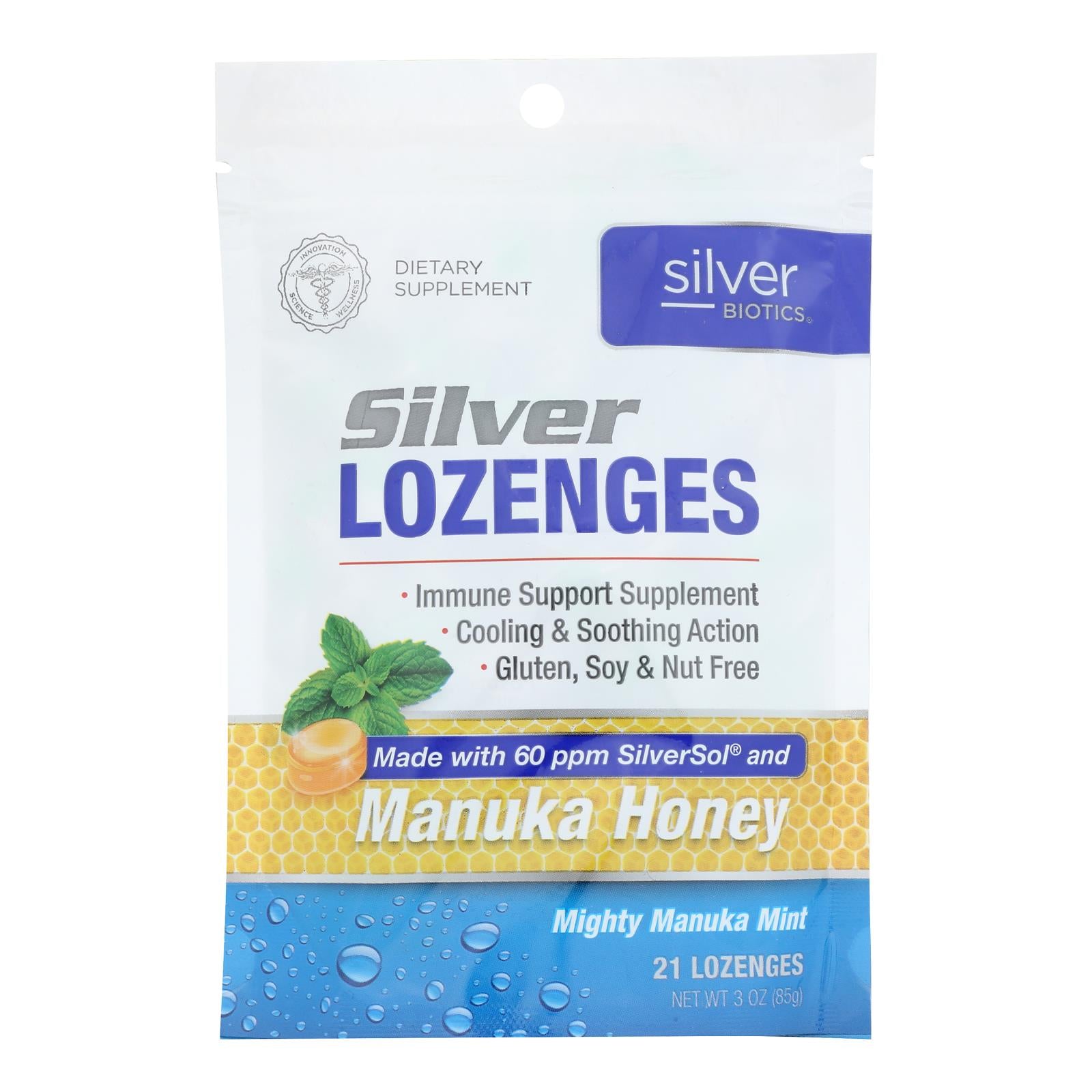 Silver Biotics - LOunceenges W/manuka Honey - 1 Each-21 Count