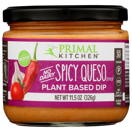 Primal Kitchen 108402246001770000,  No Dairy Spicy Queso Dip 11.5 Ounce,  Case of 6