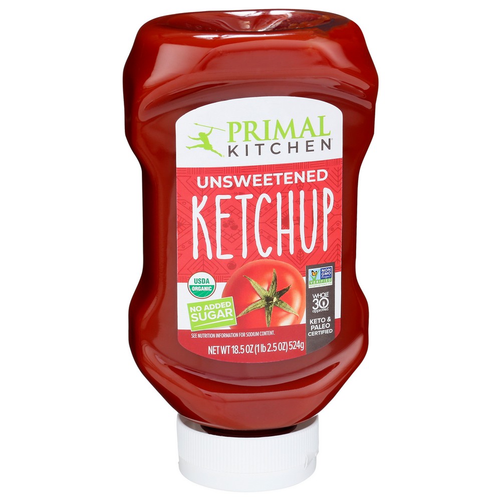 Primal Kitchen® 108402246001910000,  Unsweetened Organicanic Squeeze Ketchup 18.5 Ounce,  Case of 6