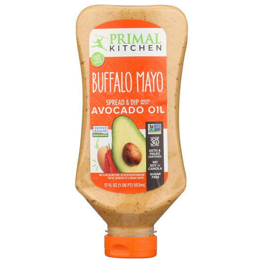 Primal Kitchen 108402246002450000,  Squeeze Buffalo Mayo Made With Avocado Oil 17 Fluid Ounce,  Case of 6