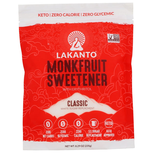 Lakanto ,  Monkfruit Sweetener Classic 8.29 Ounce,  Case of 10