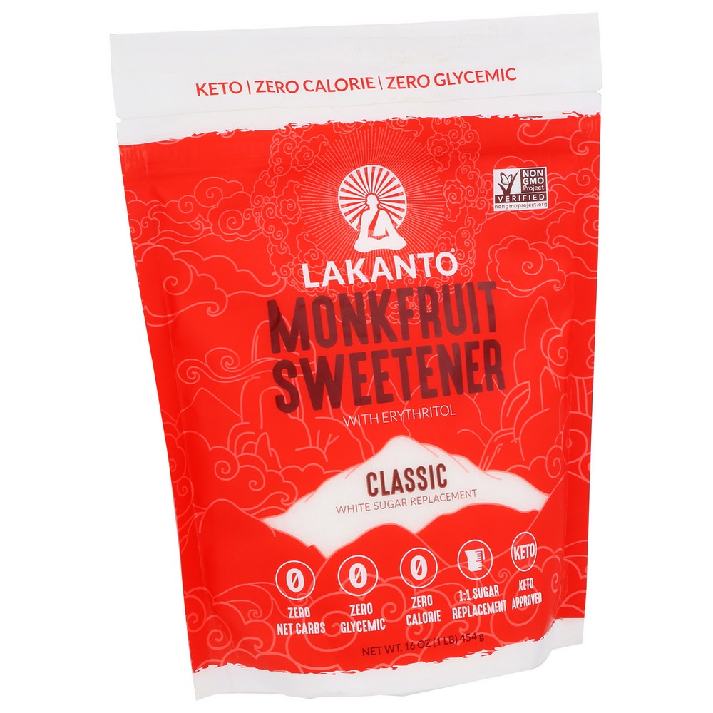 Lakanto Lfg-050, Monk Fruit Sweetener Classic Monkfruit Sweetener Classic 16 Ounce,  Case of 8