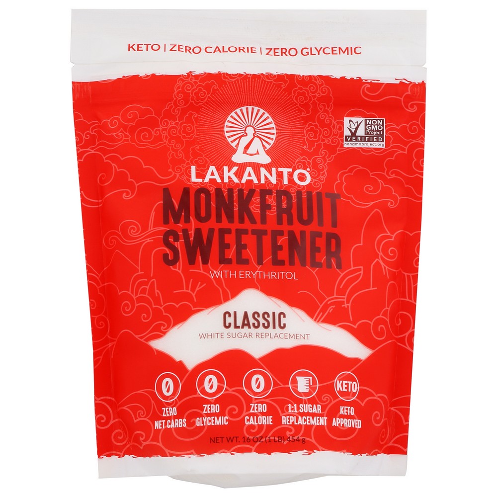 Lakanto Lfg-050, Monk Fruit Sweetener Classic Monkfruit Sweetener Classic 16 Ounce,  Case of 8