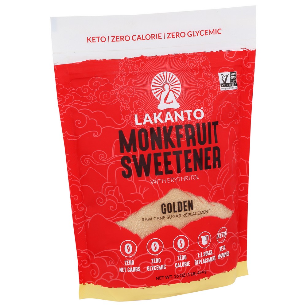 Lakanto Lfg-051, Monk Fruit Sweetener Golden Monkfruit Sweetener Golden 16 Ounce,  Case of 8