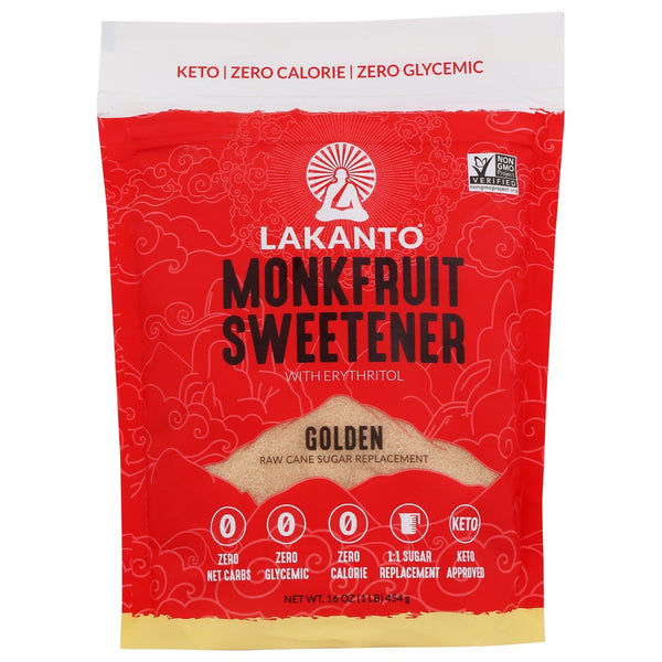 Lakanto Lfg-051, Monk Fruit Sweetener Golden Monkfruit Sweetener Golden 16 Ounce,  Case of 8