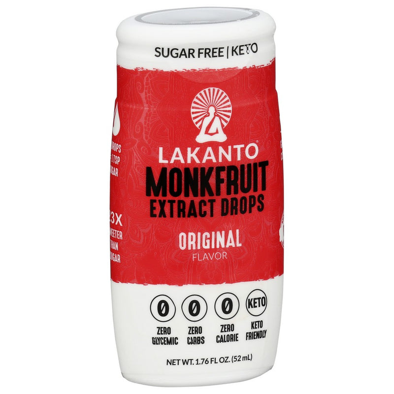 Lakanto® Lfg-035, Monk Fruit Liquid Sweetener Original Monkfruit Extract Drops Original 1.76 Fluid Ounce,  Case of 6