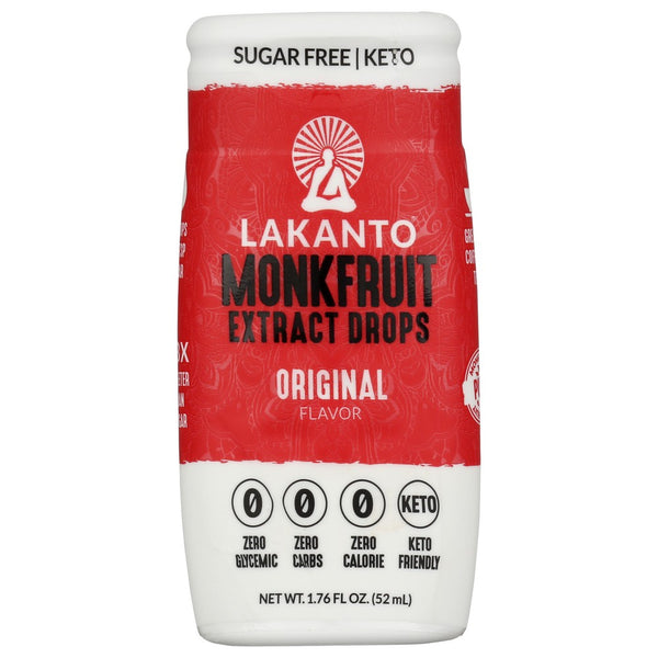 Lakanto® Lfg-035, Monk Fruit Liquid Sweetener Original Monkfruit Extract Drops Original 1.76 Fluid Ounce,  Case of 6