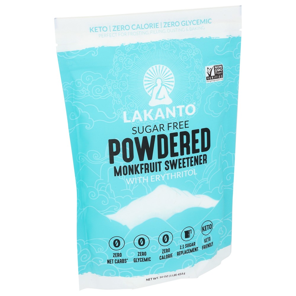 Lakanto® Lfg-241, Monk Fruit Sweetener Powdered Powdered Monkfruit Sweetener 1:1 16 Ounce,  Case of 8