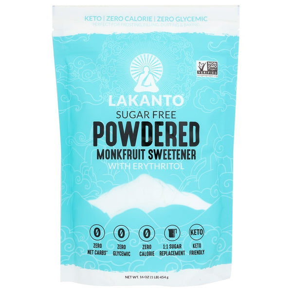 Lakanto® Lfg-241, Monk Fruit Sweetener Powdered Powdered Monkfruit Sweetener 1:1 16 Ounce,  Case of 8