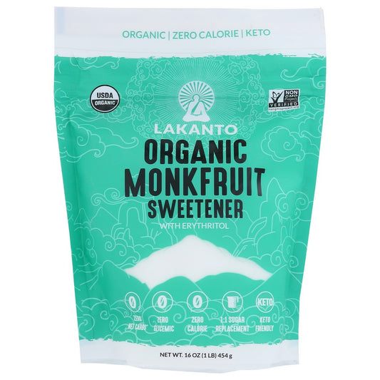 Lakanto ,  Sweetener Monk Fruit 16 Ounce,  Case of 8