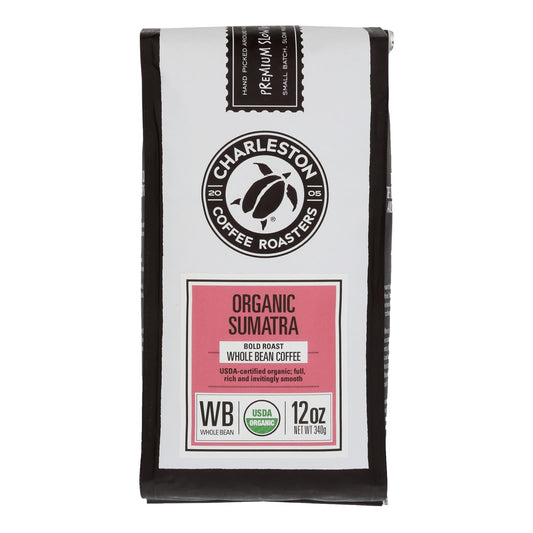 Charleston Coffee Roasters - Coffee Sumatra Whole Bean - Case of 6 - 12 Ounce