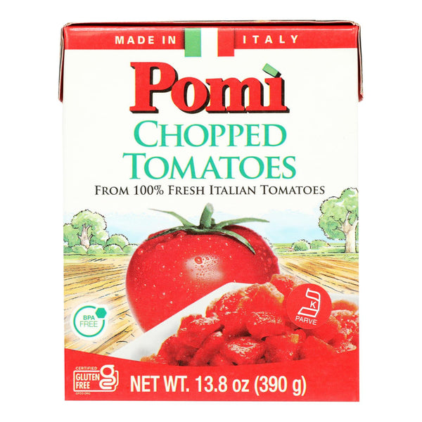 Pomi Tomatoes - Tomatoes Chopped - Case of 12-13.8 Ounce