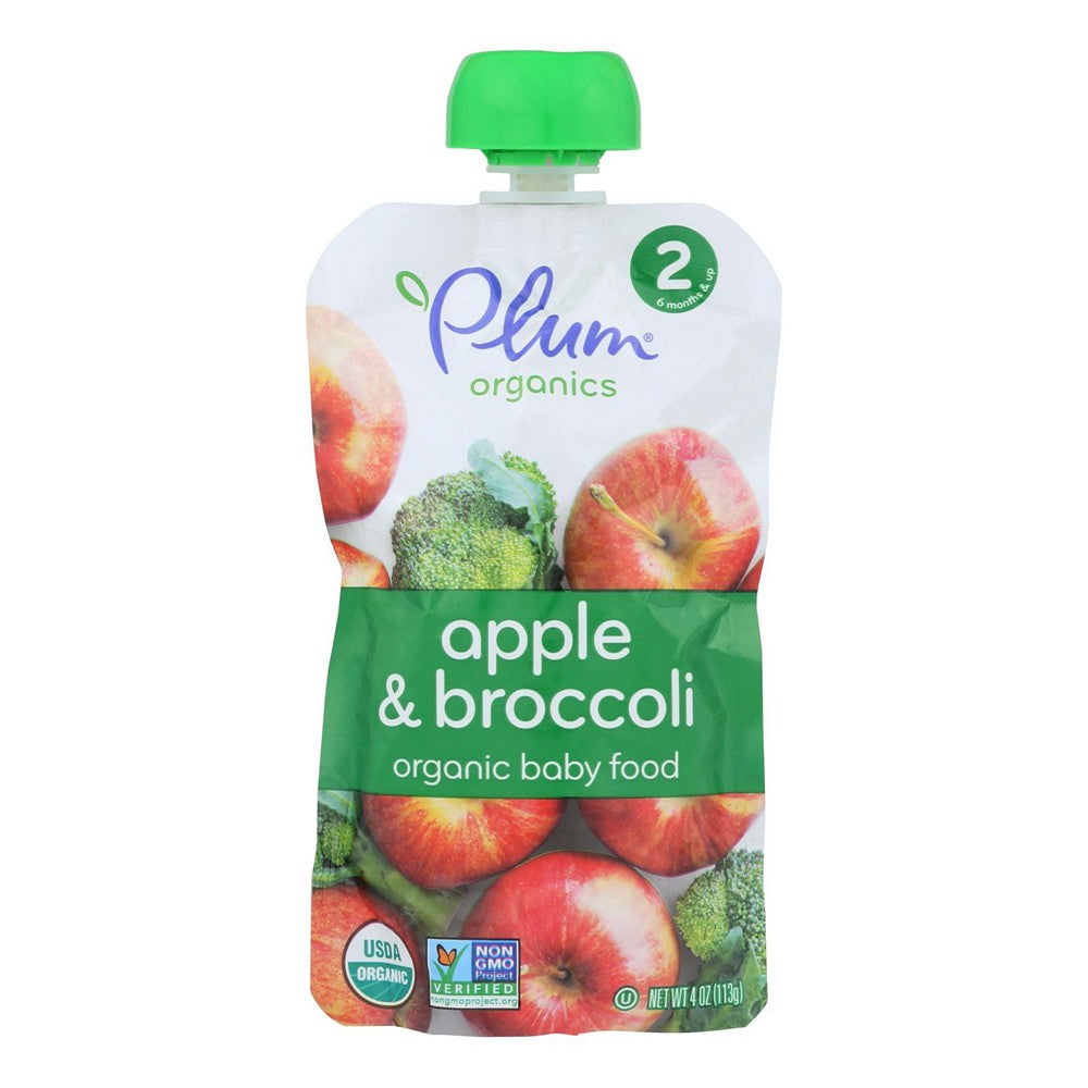 Plum Organics - Baby Fd Og2 Broc Apl - Case of 12-4 OZ