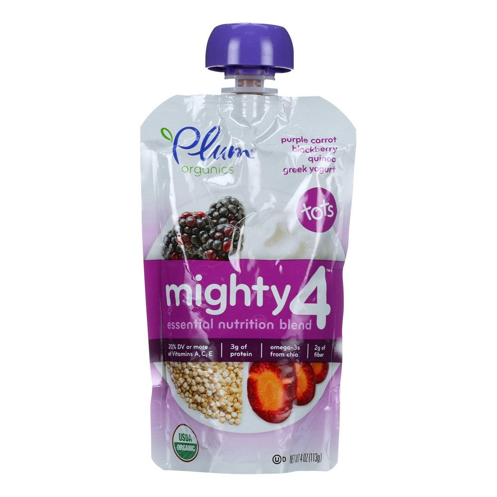 Plum Organics - Grk Ygrt Og2 Crt Bry Quin - Case of 12-4 OZ