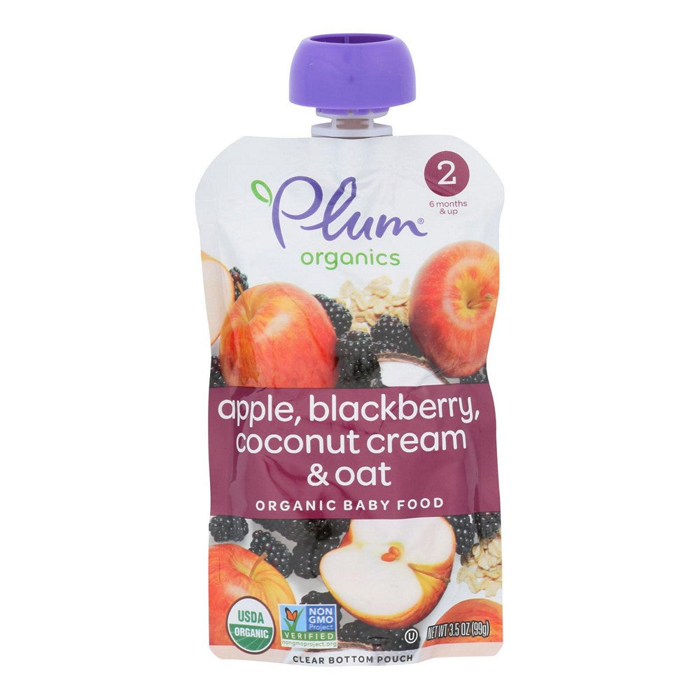 Plum Organics - Stg2 Og2 Apl Blkbry Ccnt - Case of 12-3.5 OZ