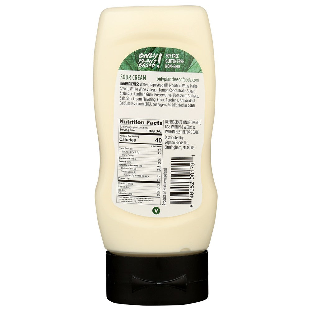 Only Plant Based! 846952001791,  Sour Cream Plnt Bsd 11 Fluid Ounce,  Case of 8