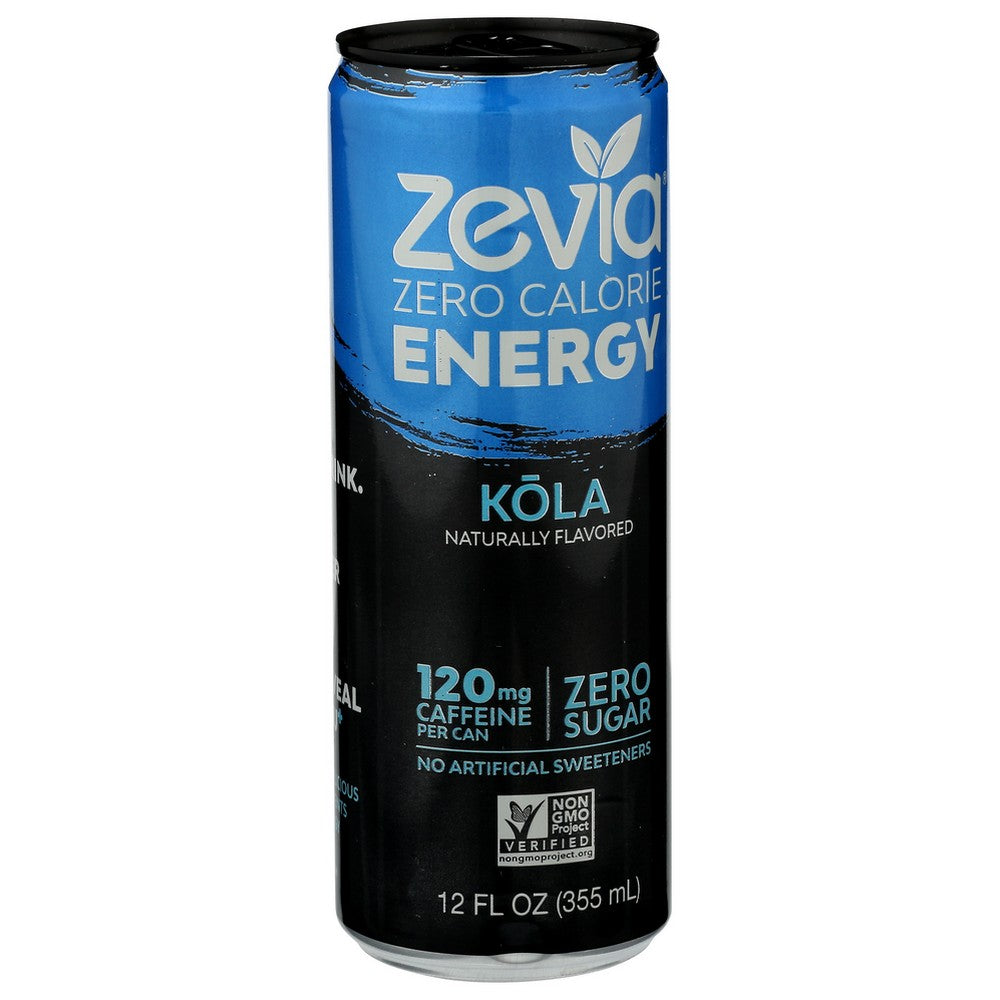 Zevia® 00953-12, Zevia Energy Kola, Zero Calorie, 12 Oz.,  Case of 12