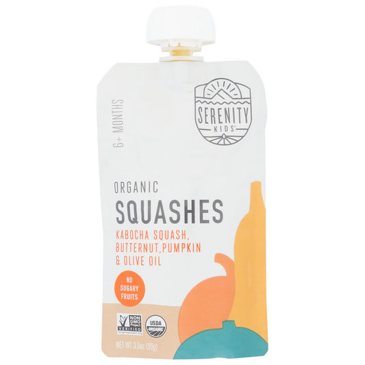 Serenity Kids Sksqu001, Organicanic Baby Food Organicanic Squashes 3.5 Ounce,  Case of 6