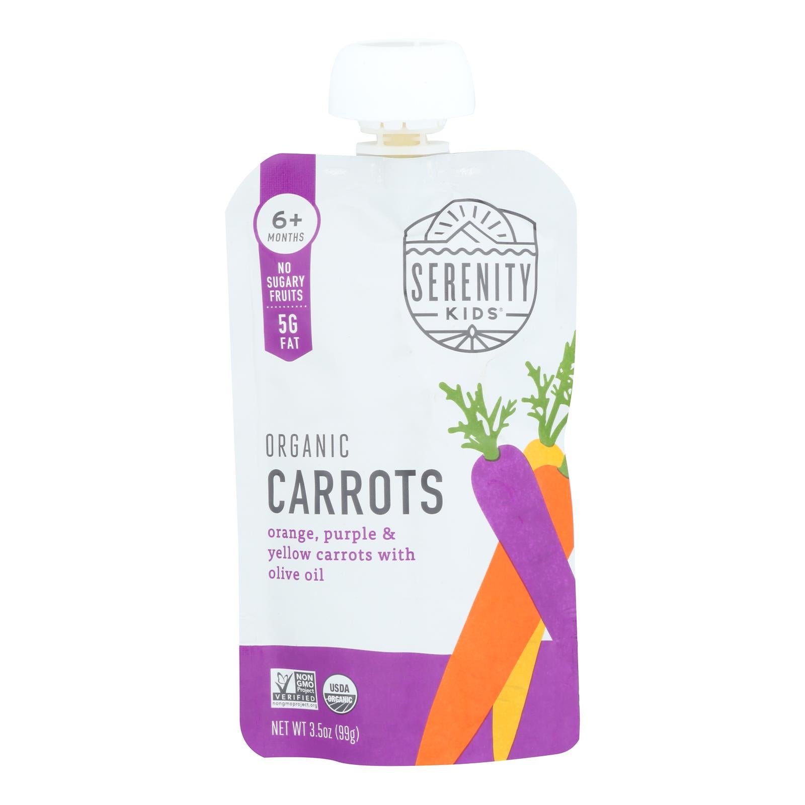 Serenity Kids - Pouch Carrot Medley - Case of 6-3.5 Ounce