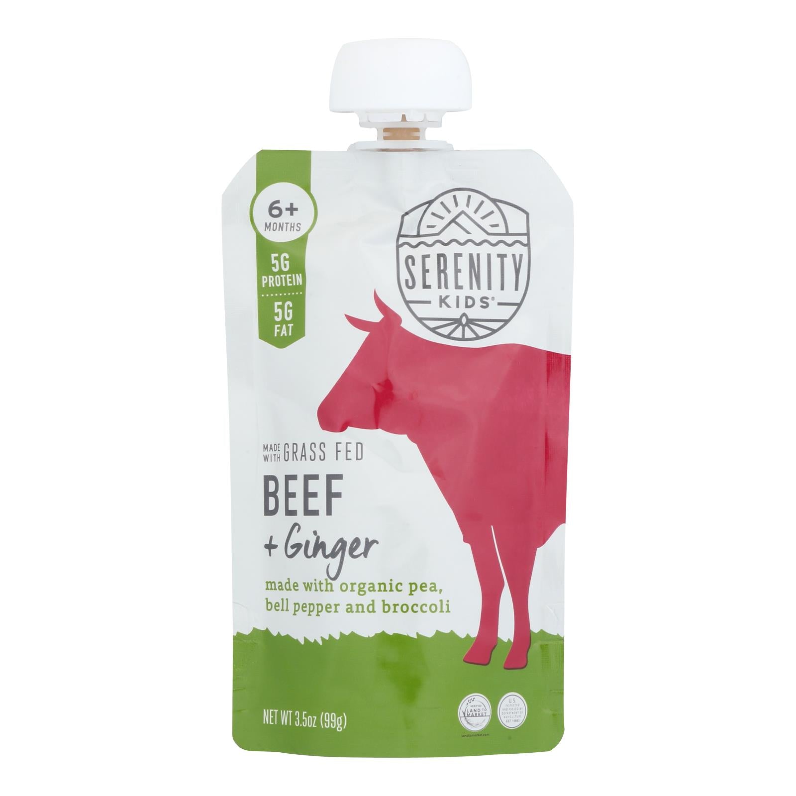 Serenity Kids - Pouch Beef Ginger - Case of 6-3.5 Ounce