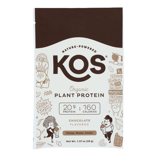 Kos - Protein Powder Chocolate Single - Case of 12-1.37 Ounce