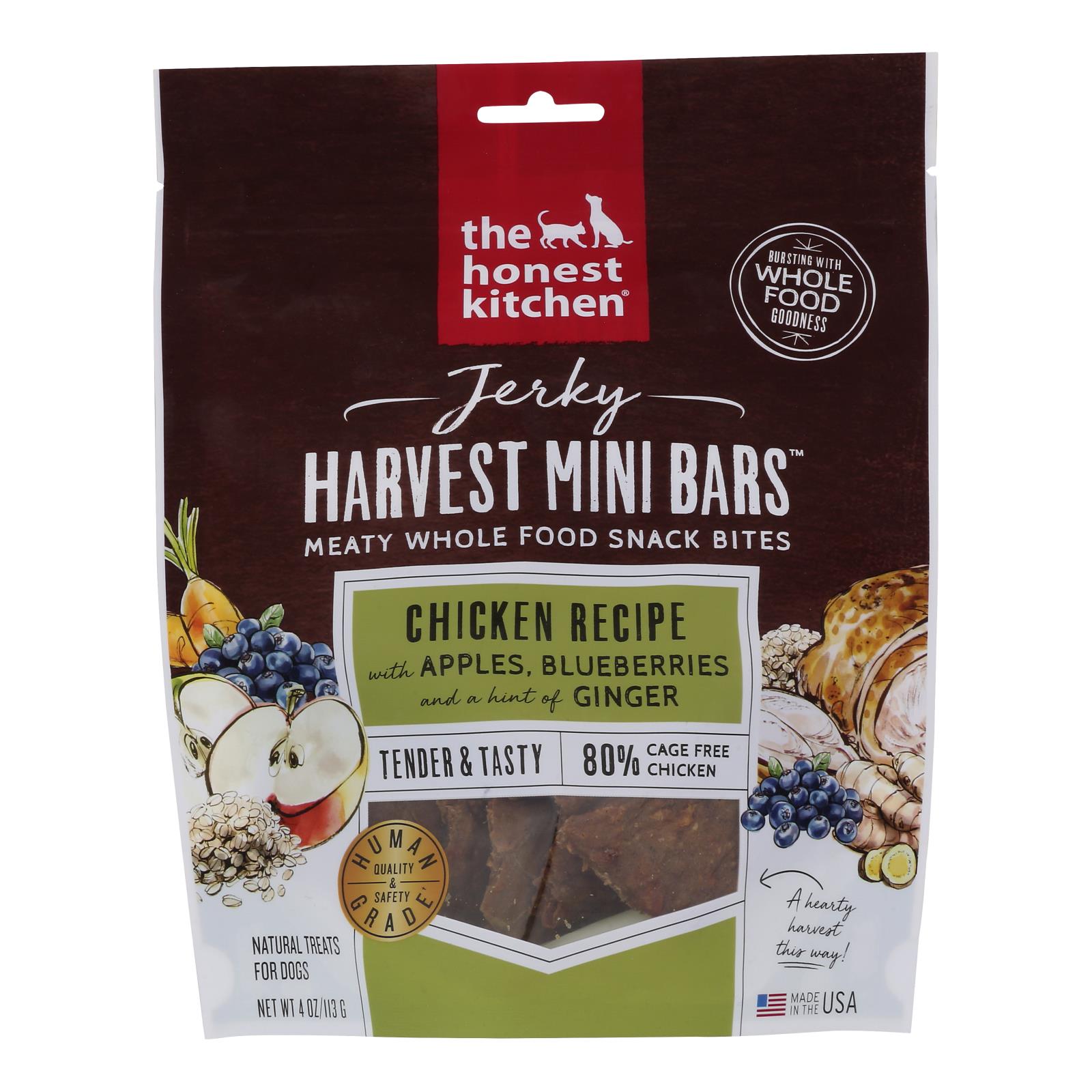 The Honest Kitchen - Dog Trt Jrky Mini Br Chicken - Case of 6-4 Ounce