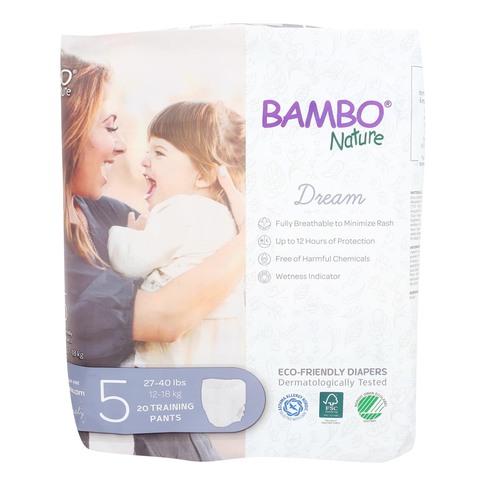 Bambo Nature - Training Pants Size 5 - Case of 5-20 Count