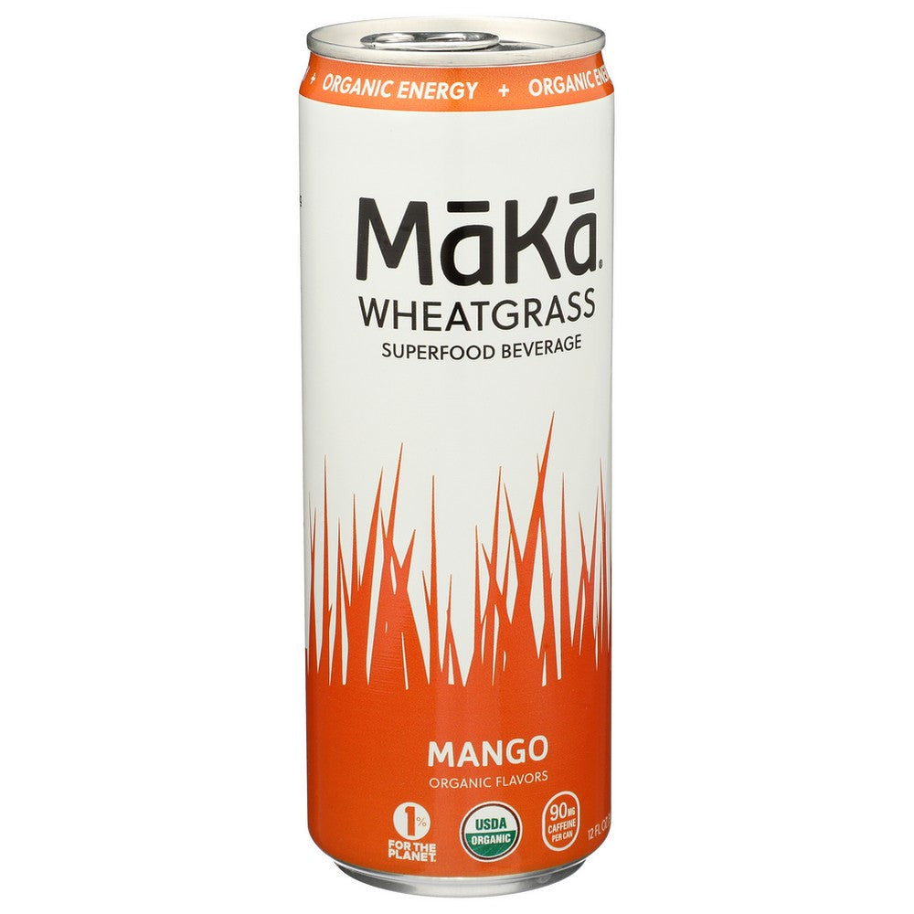 Mākā®, Wheatgrass Energized Tea Mango,12 Fluid Ounce, Case of 12