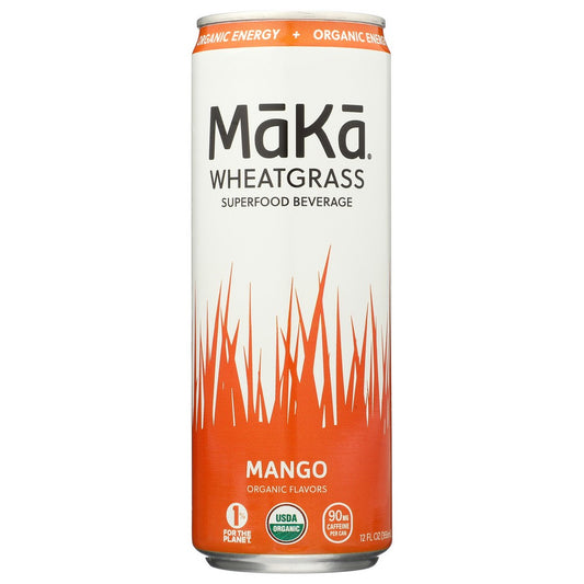 Mākā®, Wheatgrass Energized Tea Mango,12 Fluid Ounce, Case of 12