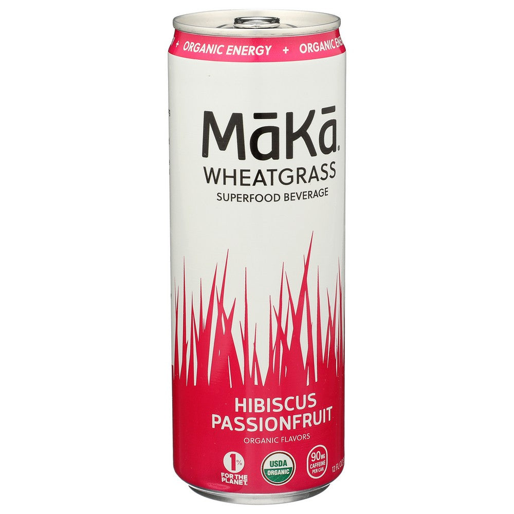 Mākā®, Wheatgrass Energized Tea Hibiscus Passionfruit, 12 Fluid Ounce, Case of 12