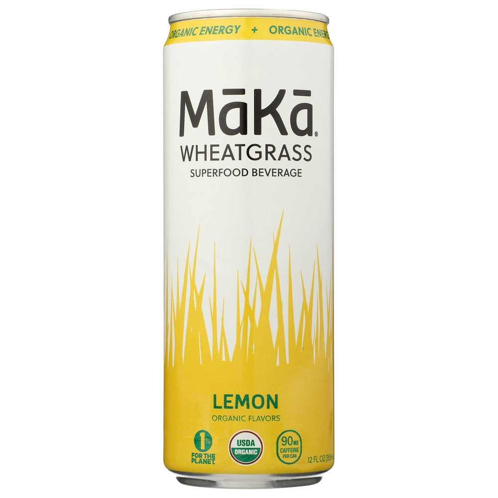 Mākā®, Wheatgrass Energized Tea Lemon, 12 Fluid Ounce, Case of 12