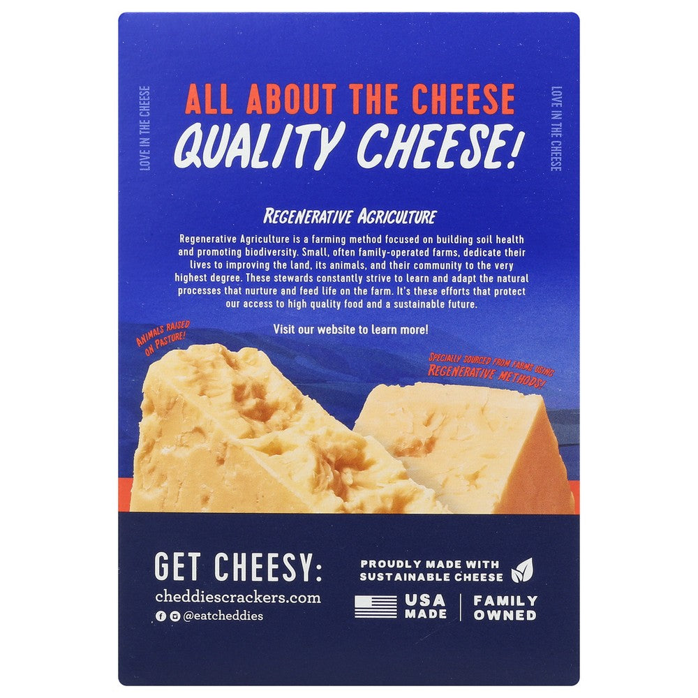 Cheddies 1002,  High Protein Cheese Crackers 4.2 Ounce,  Case of 6