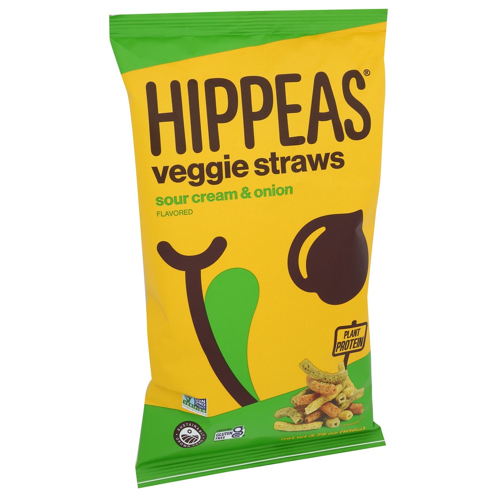 Hippeas Veggie Strw Sr Crm N Onn - 4 Ounce,  Case of 12