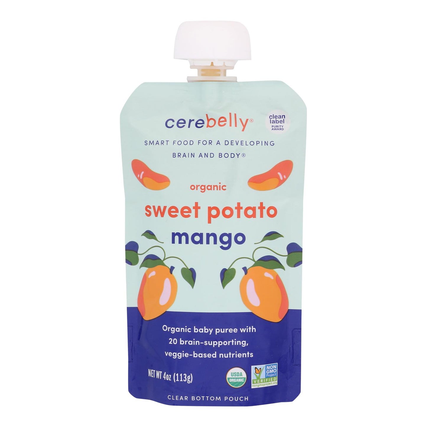 Cerebelly - Puree Sweet Potato Mango - Case of 6-4 Ounce