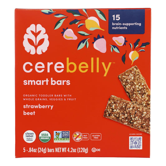 Cerebelly - Smart Bar Strwb Beet - Case of 6-4.2 Ounce