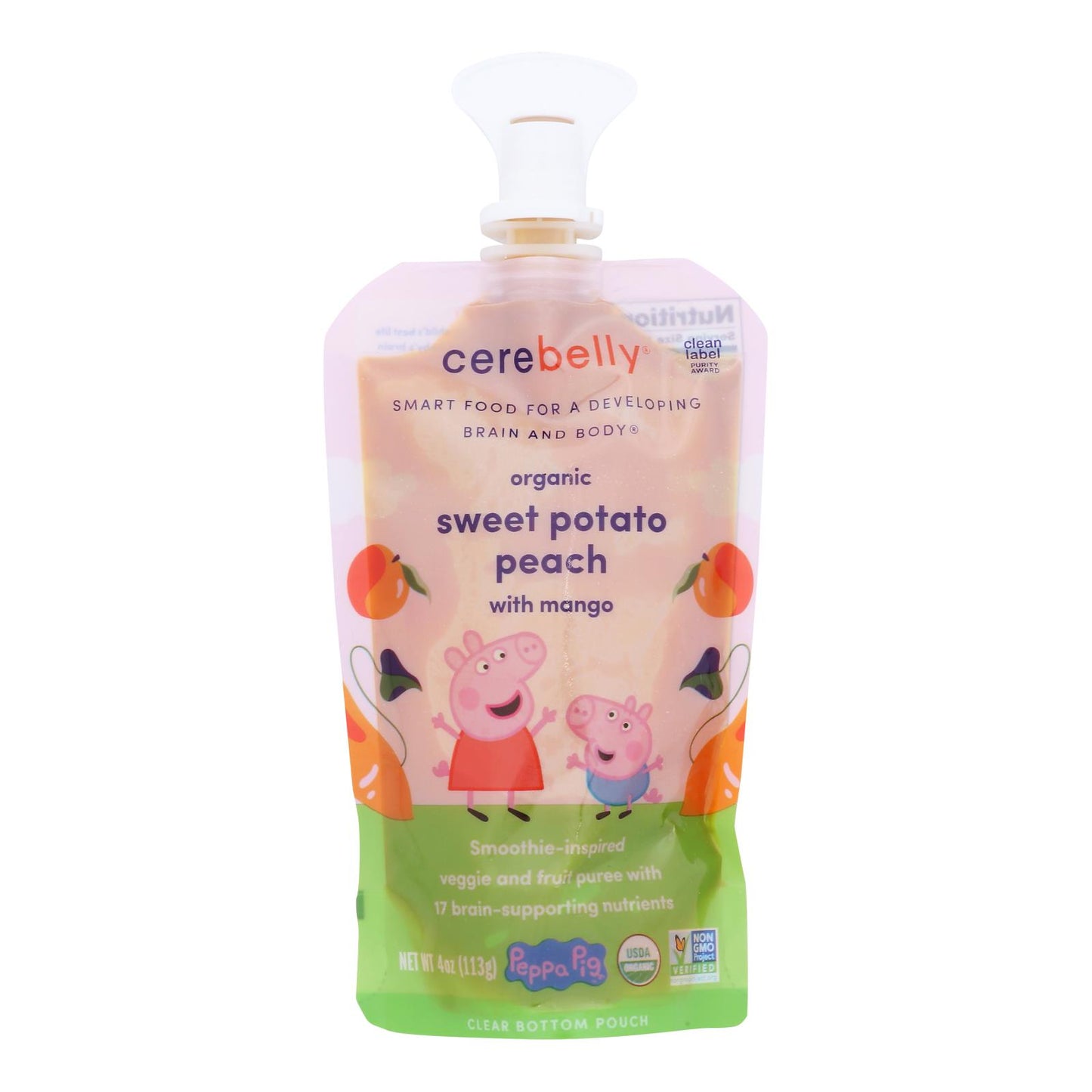 Cerebelly - Smthe Sweet Pot Peach Mgo - Case of 6-4 Ounce