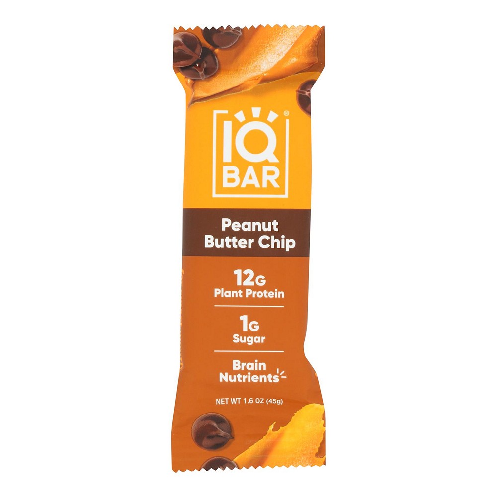 Iq Bar - Bar Peanut Butter Chip - Case of 12 - 1.6 OZ