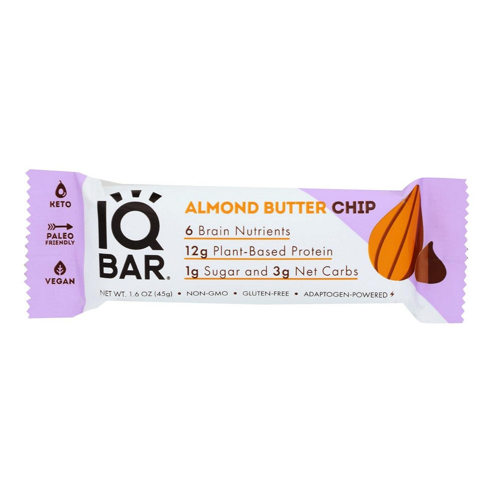 Iq Bar - Bar Almond Butter Cup - Case of 12 - 1.6 OZ