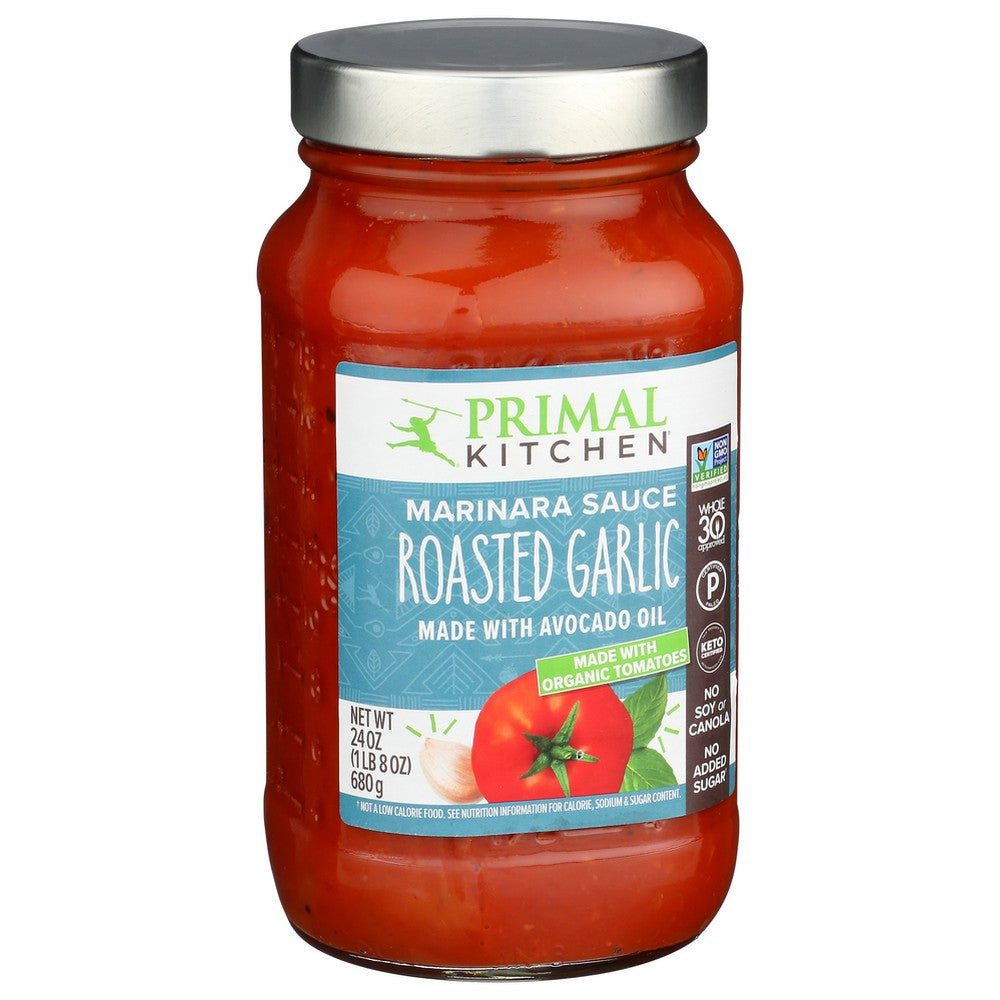 Primal Kitchen® 108500046390680000, Made With Avocado Oil Roasted Garlic Marinara Sauce 24 Ounce,  Case of 6